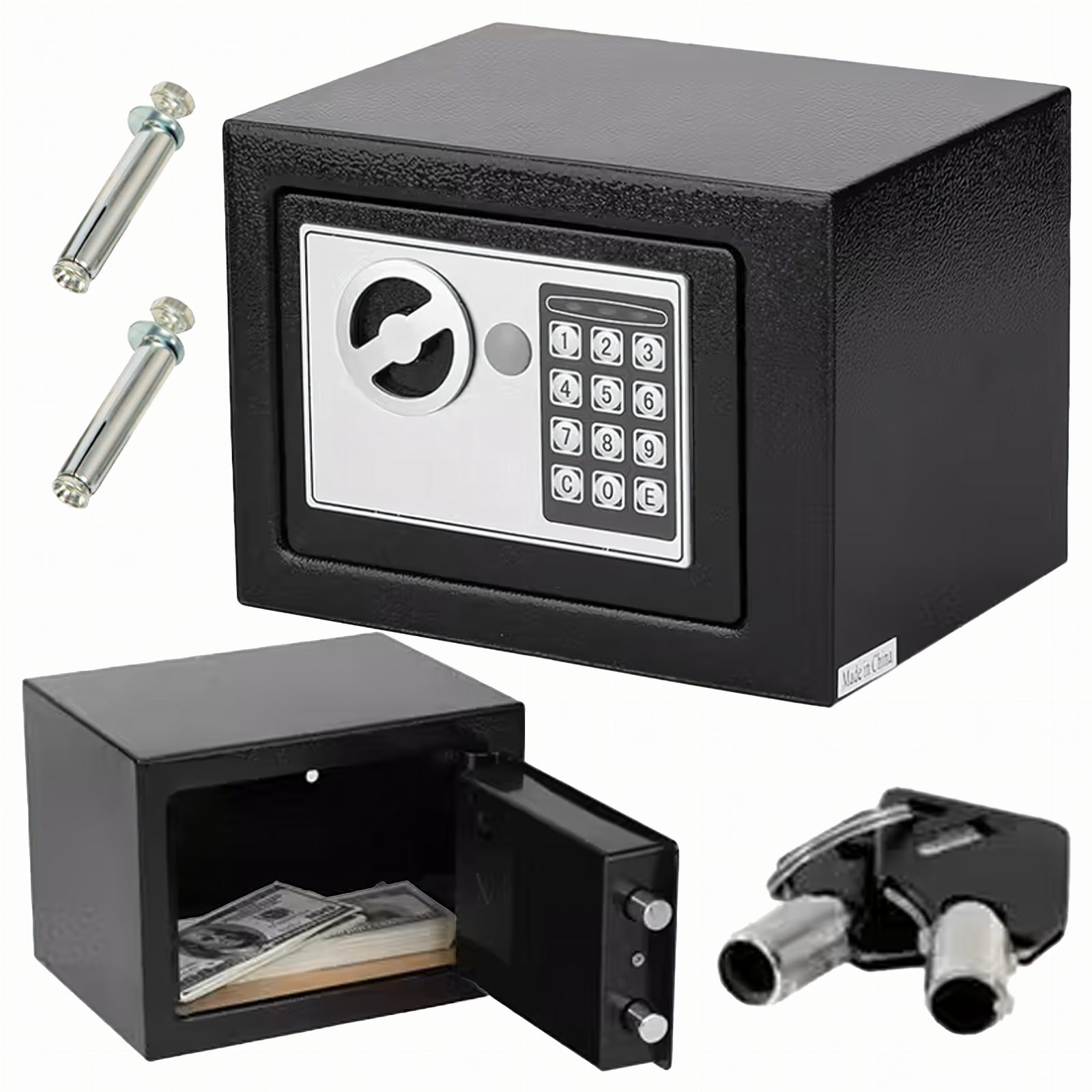 Sejf Domowy Biurowy Kasetka Szyfr Elektroniczny na Zamek Kasa Pancerna Kod