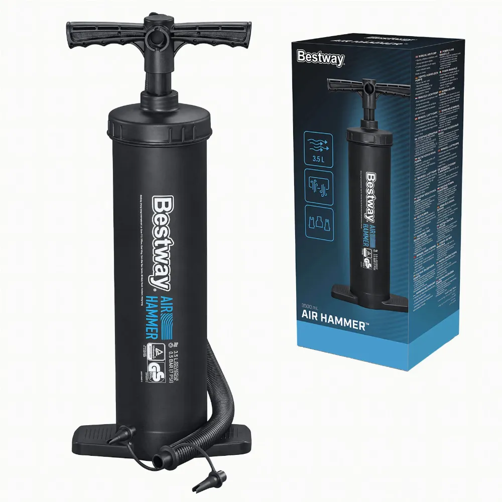 Bestway 62030 Pompka Manualna  Tłokowa do Materacy Basenu 48 cm 3,5L Czarna