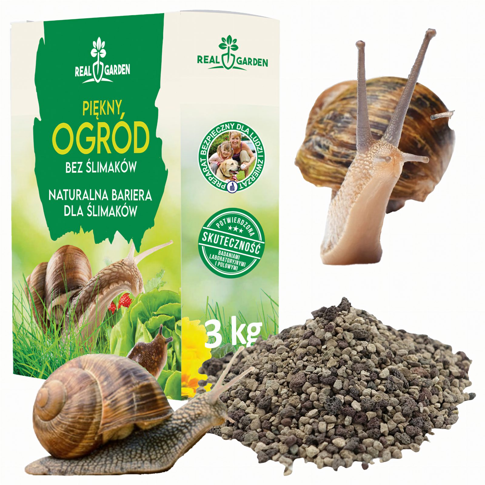 Środek Preparat Odstraszacz na Ślimaki Przeciwko Ślimakom 3 kg