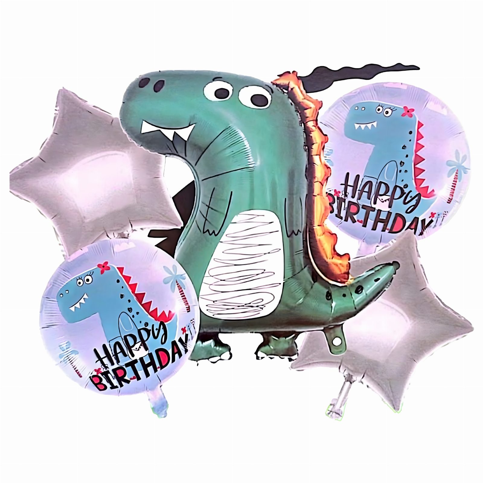 Zestaw Balonów Urodzinowych Dinozaur na Urodziny Urodzinowe Przyjęcia 5 szt