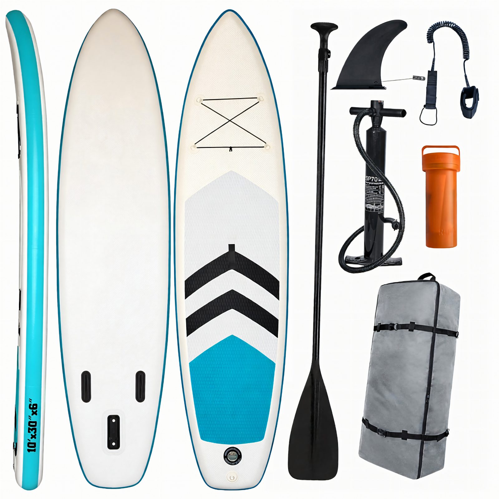 Deska Sup Paddle Board do Pływania Pompowana Standu Up + Akcesoria 305 cm