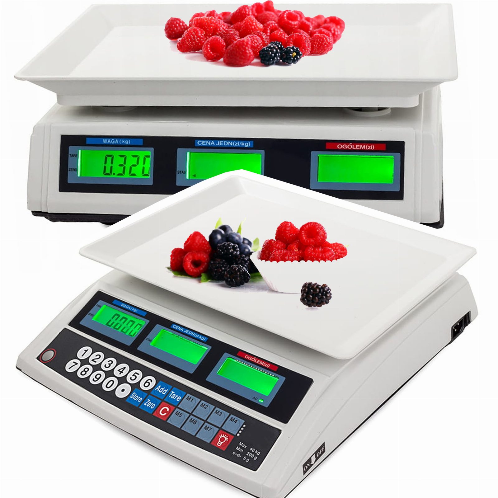 WAGA SKLEPOWA KALKULACYJNA GASTRONOMICZNA MAGAZYNOWA LCD 30 KG 2G 