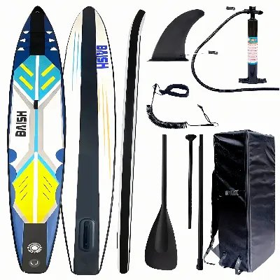 Deska Sup Paddle Board 420 cm Pompowana do Pływania Wytrzymała + Akcesoria