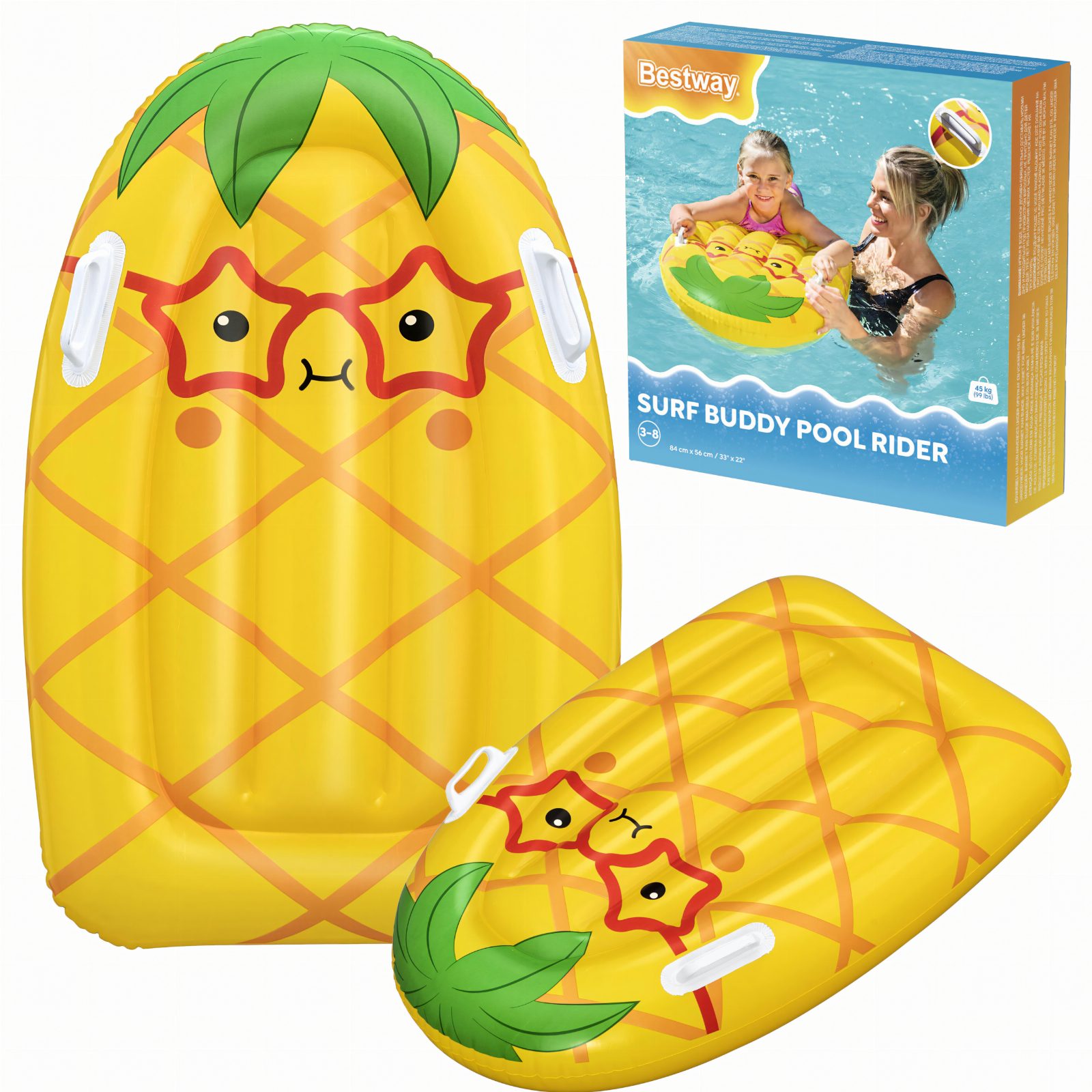 Bestway 42049 Deska Dmuchana Materac Plażowy do Pływania Basenu 84x56 cm