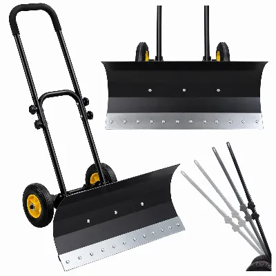 Łopata do Śniegu Pług Odśnieżarka Zgarniacz Mocny na Kółkach Szufla 74cm 