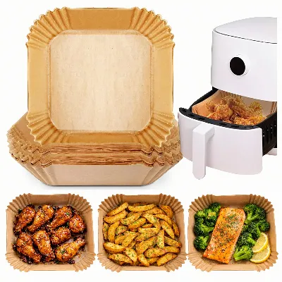 Wkład Air Fryer Papier Wkłady Papierowe do Frytkownicy Betłuszczowej 16x16cm 36g 100szt.