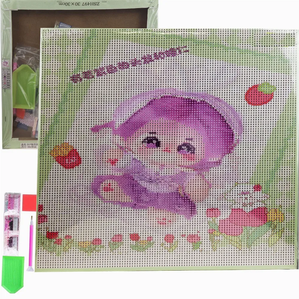 HAFT DIAMENTOWY 30x30 DIAMOND PAINTING MOZAIKA DIAMENTOWA OBRAZ ANIME 