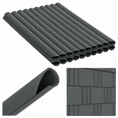 Klipsy do Taśmy Ogrodzeniowej Zaczepy Montażowe Osłony Antracyt 19cm 20 szt