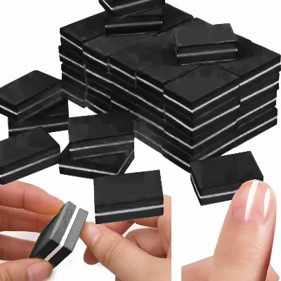 Mini Blok Polerski do Paznokci Buffer Polerka Kostki 100/180 50 szt Czarna 