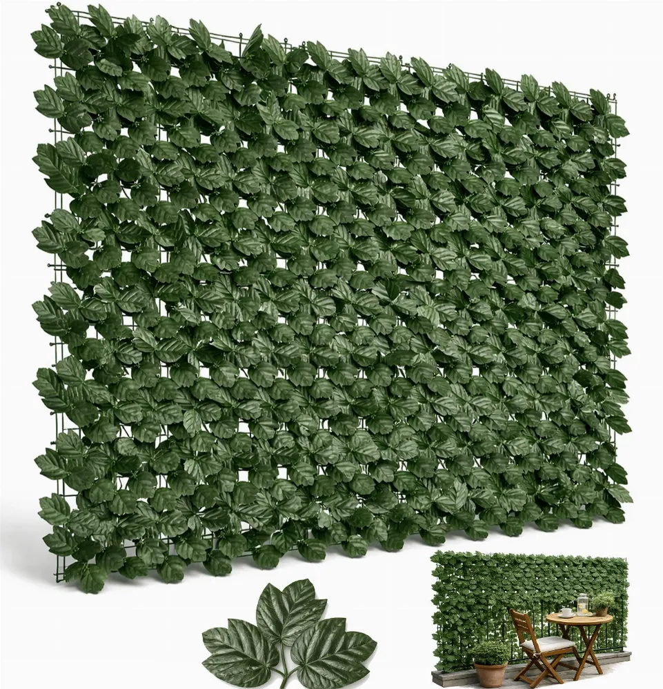 Sztuczny Żywopłot Bluszcz na Ścianę Osłona na Balkon Siatka 1,5 x 3 m