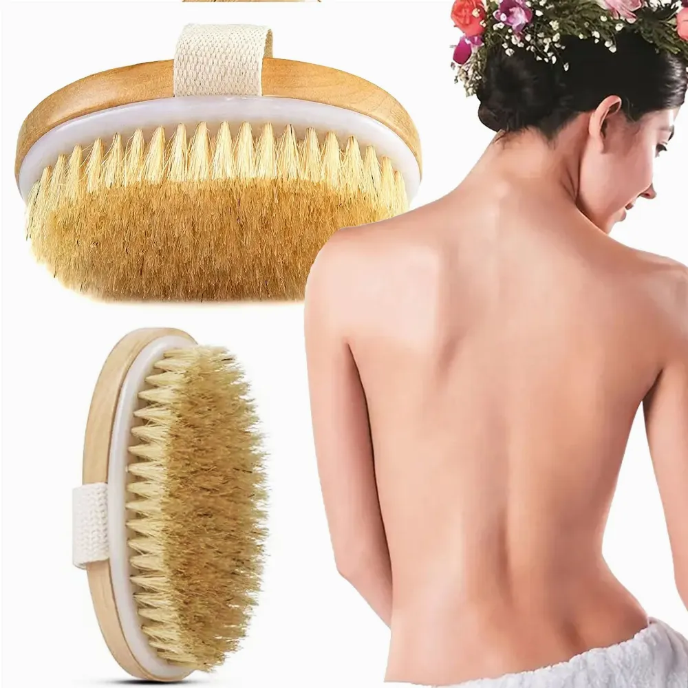 Szczotka do Masażu Ciała Skóry Peeling 2w1 na Sucho i Mokro Antycellulitowa