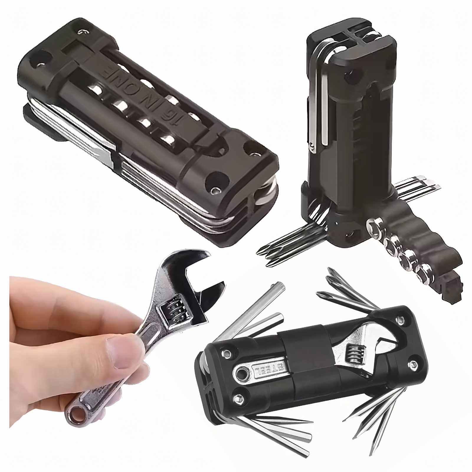Multitool Rowerowy Klucze do Naprawy Wielofunkcyjny Zestaw Narzędzi 13w1