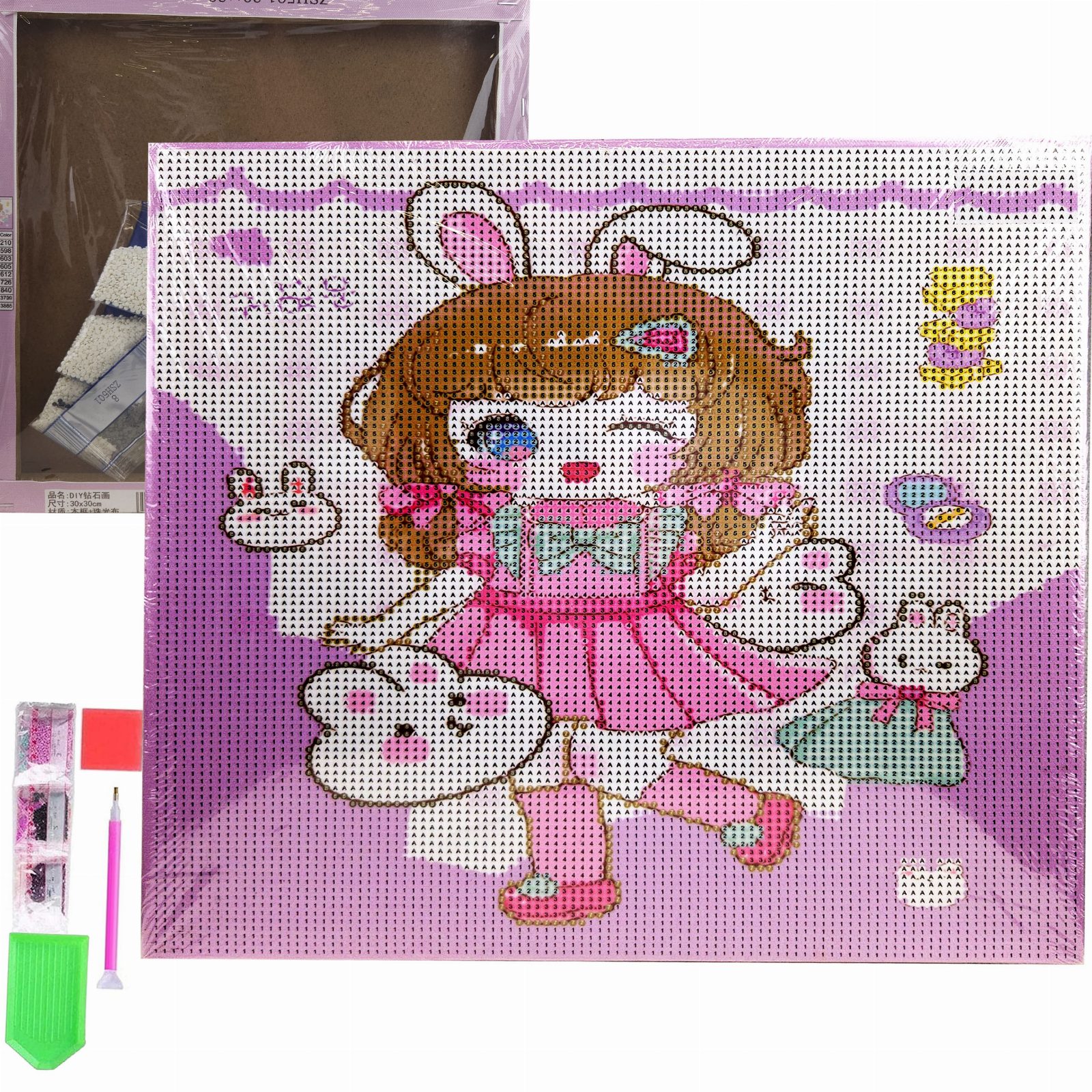 HAFT DIAMENTOWY 30x30 DIAMOND PAINTING MOZAIKA DIAMENTOWA OBRAZ ANIME 