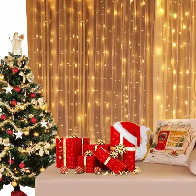 Lampki Wiszące 300 Led Girlanda Kurtyna Świetlna Okienna 3x3m Dekoracyjna
