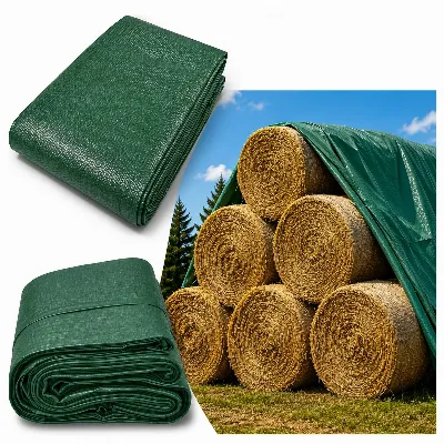 Fliz Ochronny Włóknina do Okrywania Stogów Słomy Siana 9,8x12,5m Mocny 120g