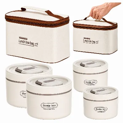 Zestaw Izolowanych Pojemników do Przechowywania Żywności LunchBox 4 szt