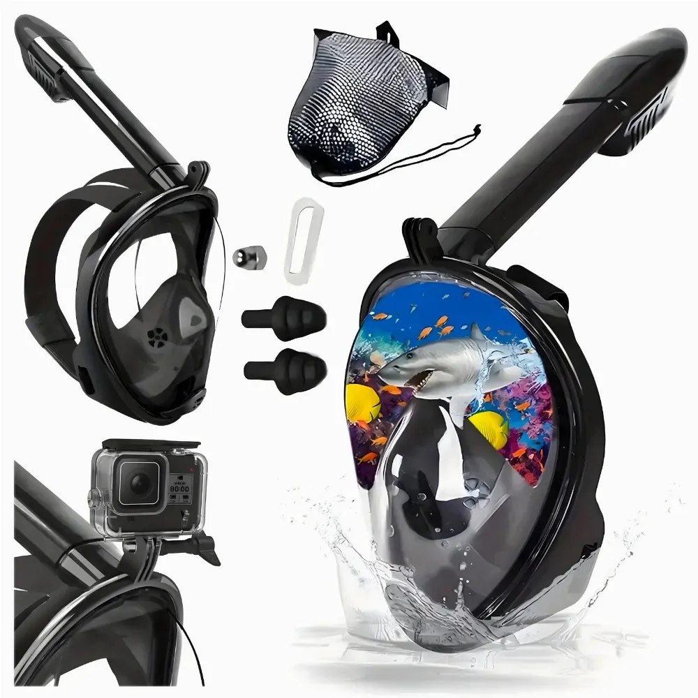 Maska do Nurkowania Pływania Snorkelingu Wody Pełnotwarzowa na Basen L/XL 