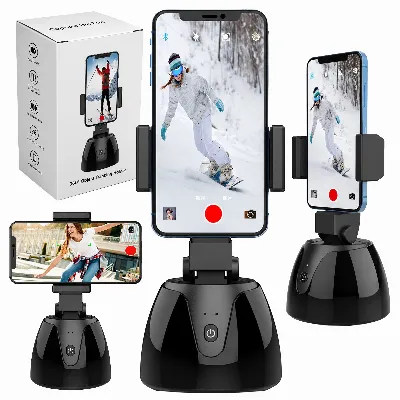 Inteligenty Uchwyt Stojak na Telefon do Selfie Obrotowy Śledzący Ruch 
