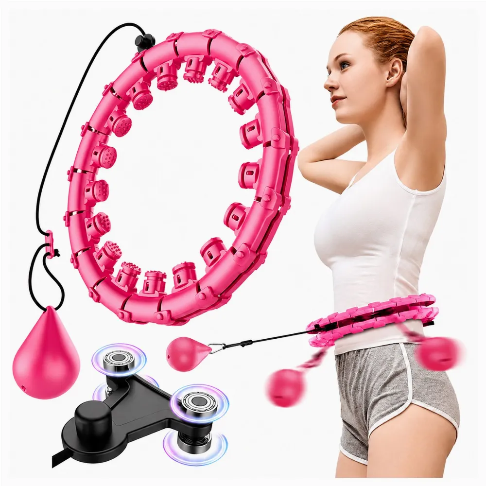 Hula Hop Hulahop z Obciązeniem i Wypustkami Odchudzające Plus Size Składane