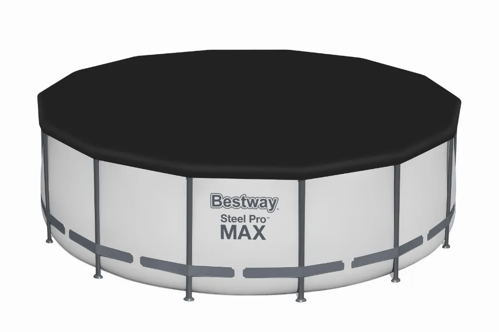 Bestway 58292 Plandeka Pokrywa Ochronna na Basen PVC Ø 396cm Czarna Okrągła