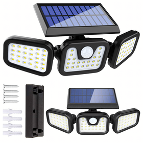 Lampa Solarna 4w1 Zewnętrzna Uliczna Czujnik Ruchu Zmierzchu Mocna 74 Led