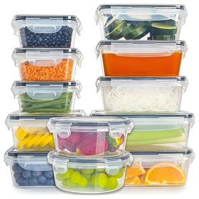 Lunchbox Śniadaniówka Pudełka na Żywność Plastikowe Pojemniki Zestaw 12 szt