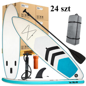 24x Deska Sup Paddle Board do Pływania Pompowana Standu Up + Akcesoria 305 cm