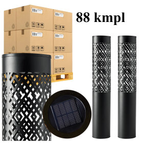 88x Lampa Ogrodowa Solarna Wbijana Słupek 71cm Dekoracyjna Pochodnia Latarnia 2szt.