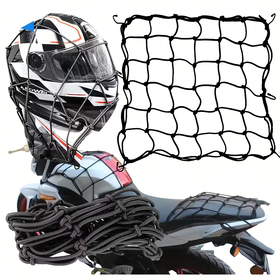 Siatka Guma Bagażowa na Kask Kufer Quad Motocyklowa Rowerowa Haki 30x30cm 