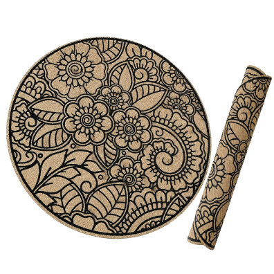 Podkładka Mata na Stół Blat pod Talerz Stołowa Okrągła Boho Ochronna 38 cm