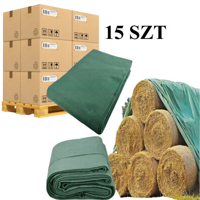 15 x Fliz Ochronny Włóknina do Okrywania Stogów Słomy Siana 9,8x12,5m Mocny 120g