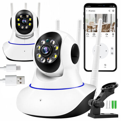 Kamera Bezprzewodowa Obrotowa 360 Niania Elektroniczna WiFi do Monitoringu 