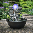 Fontanna Stołowa Ozdobna Fontanna na Stół Dekoracyjna Led 21,5x21,5x23 cm (6)