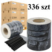 336 x Taśma Ogrodzeniowa 19cm x 35m Osłona Panelowa na Ogrodzenie Płot UV Stone (1)