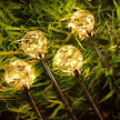 Lampy Lampki Solarne Ogrodowe Wbijane Lampa Led Kula Wodoodporne 4 szt  (9)