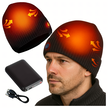 Czapka Grzewcza Beanie Ogrzewana Zimowa Ciepła Elektryczna + Powerbank