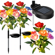 2 x Lampa Solarna Ogrodowa Wbijna Kwiat Róż Róży Ozdoba Kwiaty Solarne Led