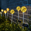 Lampy Lampki Solarne Ogrodowe Wbijane Lampa Led Kula Wodoodporne 4 szt  (16)