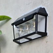 Lampa Solarna Led Potrójna Kinkiet Ogrodowy Elewacyjny z Czujnikiem Ruchu  (9)