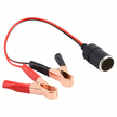 Adapter Przejściówka Gniazda Zapalniczki z Wyjściem na Krokodylki 12V 24V  (3)