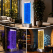 Wolnostojąca Ściana Ścianka Wodna Bąbelkowa Fontanna LED RGB 183x50,5x28cm (6)