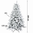Choinka Mocno Ośnieżona Sztuczna Świerk Gęsta Żywa Stojak 180cm Premium (6)