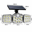 Lampa Solarna Ogrodowa 138 Led Zewnętrzna z Czujnikiem Ruchu Zmierzchu Pilot (8)