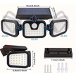 Lampa Solarna 4w1 Zewnętrzna Uliczna Czujnik Ruchu Zmierzchu Mocna 74 Led (3)