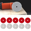10x Tarcza Diamentowa Polerska 80mm do Szlifowania Gresu Płytek Na Rzep 500 (6)