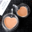Kubek Miłosny Szklanka w Kształcie Serca Podwójna Ściana Żaroodporny 250 ml (6)