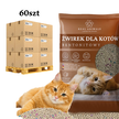 60x Żwirek Bentonitowy dla Kota Naturalny 20 kg Zbrylający Bezpyłowy Ultrachłonny  (1)