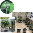 Pergola Ogrodowa Tarasowa Metalowa Podpora do Pnączy Róż Kwiatów 50x10cm biała (7)