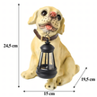 Lampa Lampka Solarna Ogrodowa Ozdobna Ozdoba Pies z Lampionem Led Dekoracja (7)