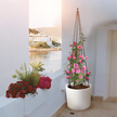 12x Podpora Pergola Ogrodowa Tarasowa na KWiaty Stojak Metalowy Roślin 150 cm (9)
